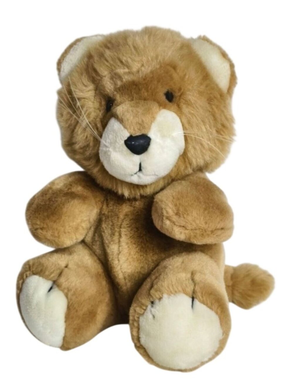 1984 Dakin Fun Farm Lion 10" Plush Soft Tan Fur Toy Stuffed Animal Vtg Korea